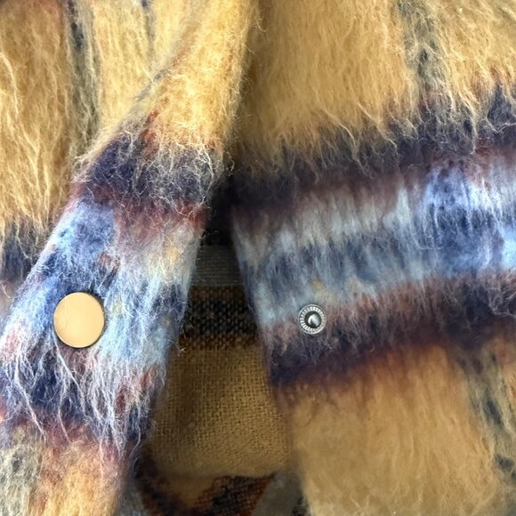 Steve Madden Womens Plaid Long Sleeve Button-Up Shacket Jacket Size S - Picture 9 of 14